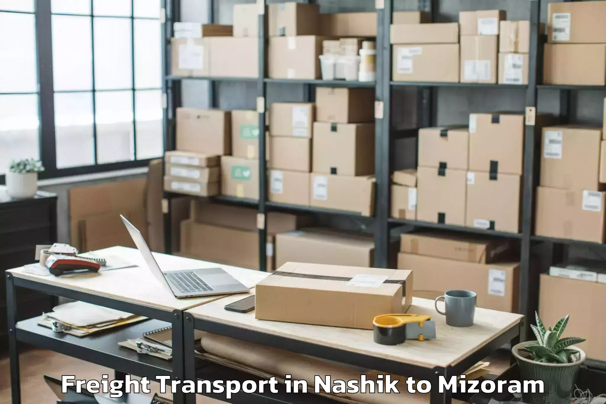 Reliable Nashik to Saitual Freight Transport